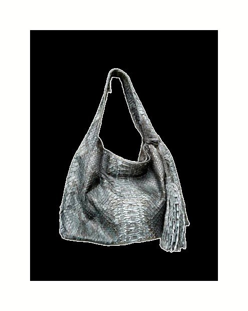 The Slouch — Slate python python leather handbags