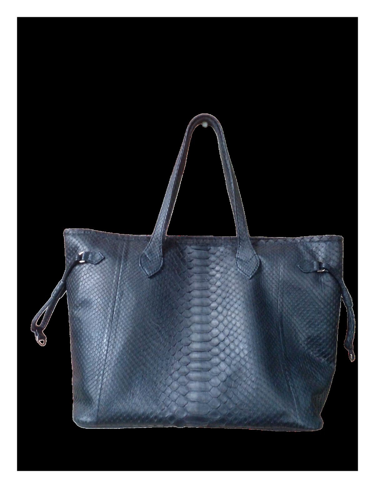 The Weekender — Obsidian python python leather totes